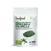 Sunfood Chlorella Spirulina tablets pack shot for daily nutrition