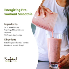 Sunfood Maca Extreme added to coffee or latte for a tasty energy boost