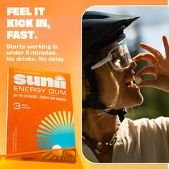 Sunii Energy Gum 50mg piece close-up highlighting mint flavor