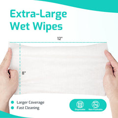 SUNKISS TrustPlus wipes 8x12 inch size for larger areas