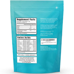 Scoop of SunLab Essentials collagen peptides in water demonstrates quick, easy mixing