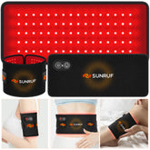 Sunruf red light therapy pad for back area, soothing warmth and relaxation.