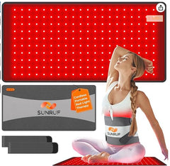 Sunruf red light therapy pad for back area with warm, soothing heat and broad coverage