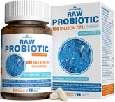 Sunshine & Rain Raw Probiotics bottle for daily digestive support