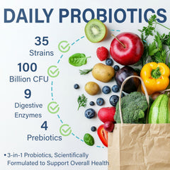 Sunshine & Rain label highlights 100B CFU and 35 strains for gut balance