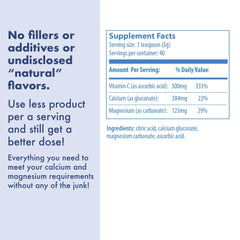 Close-up of the CalMag-C scoop showing smooth powder texture