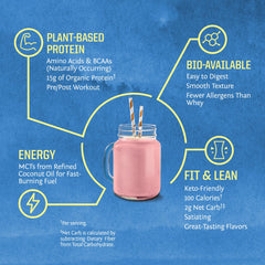 Sunwarrior Berry Warrior Blend bag shows clean ingredient blend.