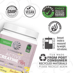 Sunwarrior Creatine Yuzu Coconut flavor offers refreshing post-workout taste