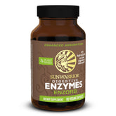 Sunwarrior Enzorb bottle front with vegan digestive enzymes and probiotic