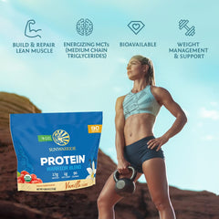Sunwarrior hemp-pea protein blend ready to power plant meals