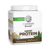 Sunwarrior hemp protein tub 750 g showing clean label for quick plant-based nutrition