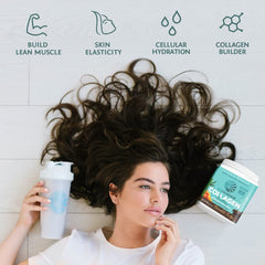 Pouring Sunwarrior powder into coffee for a versatile dairy-free boost.