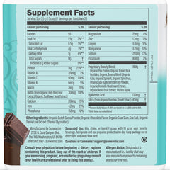 Sunwarrior scoop with powder ready to mix into shakes.