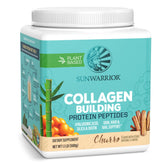 Sunwarrior vegan collagen powder churro packaging highlights clean, plant‑based nutrition for active women
