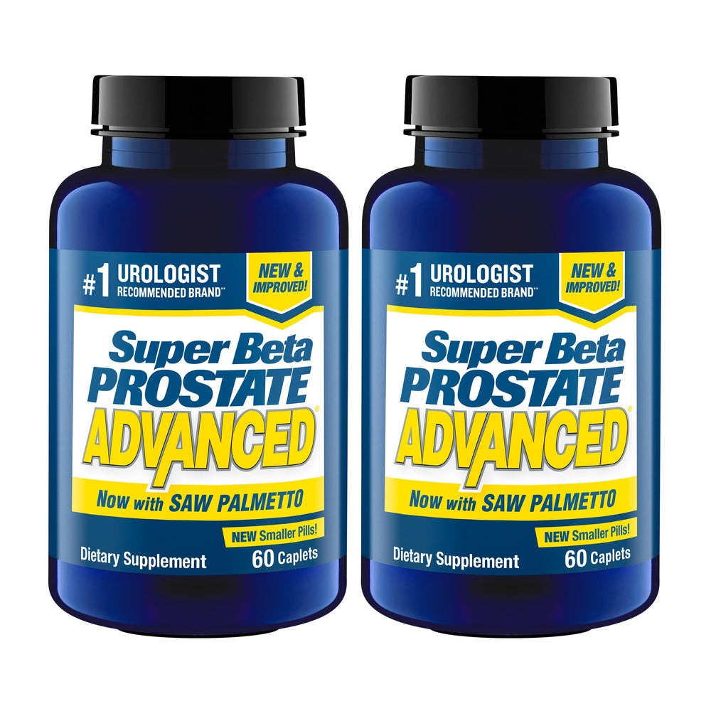 SUPER BETA PROSTATE Advanced bottle label highlighting comprehensive urinary support