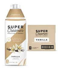 SUPER COFFEE Vanilla Creamer bottle front with vanilla flavor and sugar-free profile