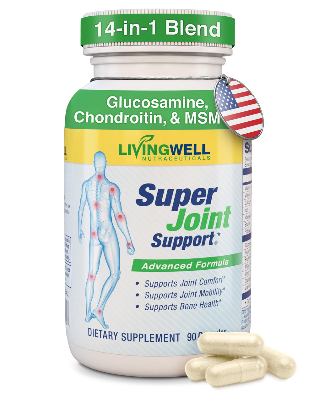 Super Joint Support bottle front view highlighting daily joint mobility support.
