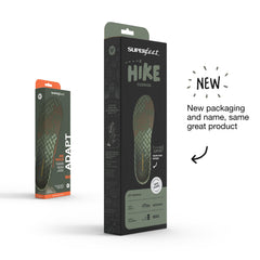 Superfeet Hike Cushion arch support provides flexible comfort for trail shoes.