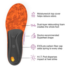 Superfeet Hike odor-control top cover helps feet stay fresh during long hikes