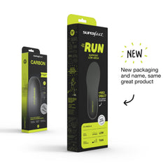 Superfeet Run Support Low Arch Carbon trimming guides a precise in-shoe fit.