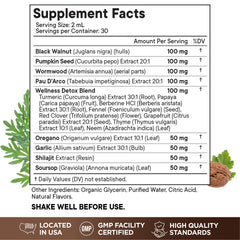 Close-up of black walnut ingredient highlighting natural digestive balance