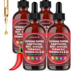 Superfood MD Cayenne liquid drops bottle for daily plant-based wellness