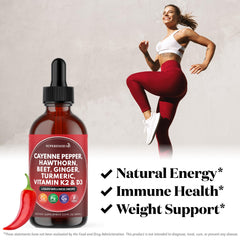 Superfood MD D3 K2 liquid drops label highlights essential vitamins support