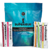 Superieur Electrolyte Citrus packets for on-the-go hydration with real fruit flavor.