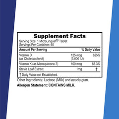 Superior Source k2-mk7-d3 tablet directing calcium in the body for bone-friendly support.