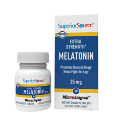 Superior Source melatonin bottle front view for nightly support