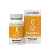 Superior Source Vitamin C 500 mg Tangy Orange Melts bottle provides convenient daily immune support