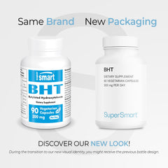 Supersmart BHT daily dose bottle label on display