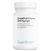 Supersmart grapefruit extract bottle showcasing 600 mg daily dose for antioxidant support