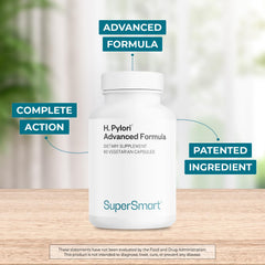 Supersmart H. Pylori Advanced Formula capsules in a vegetarian capsule