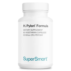 Supersmart H. Pylori Formula bottle front with 60 vegan capsules for daily probiotic support