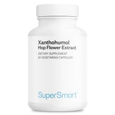 Supersmart Xanthohumol bottle front with antioxidant rich hops extract