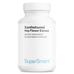 Supersmart Xanthohumol bottle front with antioxidant rich hops extract