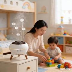 SUPNOVA Remote control used to adjust mist and lighting from across the room