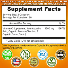 Advanced liposomal delivery enhances absorption and bioavailability of Vitamin C.