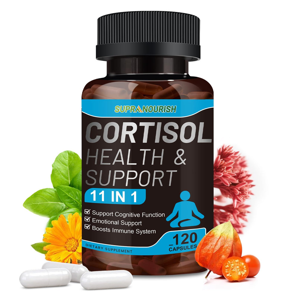 SUPRANOURISH Cortisol Balance bottle promotes daily calm and energy