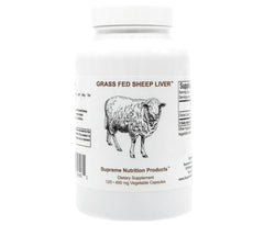 Supreme Nutrition Grass-Fed Sheep Liver bottle with pure ovine capsules for daily nourishment