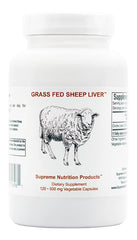 Supreme Nutrition Grass-Fed Sheep Liver capsules bottle for daily supplementation.