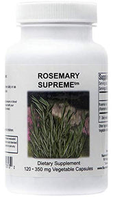 Supreme Nutrition Rosemary Supreme bottle and capsules for daily use.