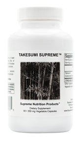 Supreme Nutrition Takesumi Supreme bamboo charcoal capsules in bottle for daily use.