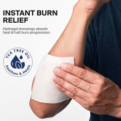 Non-stick burn pad ready for easy, painless application