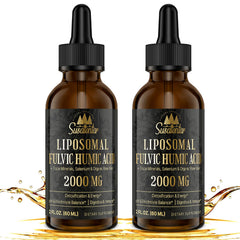 Susatentar 2000mg liposomal fulvic acid bottle shown for daily energy support.