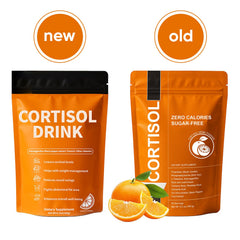 SUUDUUL Cortisol Drink Mix scoop beside glass enables precise daily dosing.