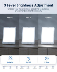 Rechargeable SUXIO lamp highlighting long battery life for on-the-go use
