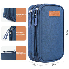 Suzamed double-zip expansion demonstrates extra capacity for travel essentials.