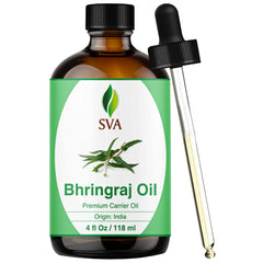 SVA Bhringraj oil bottle with dropper for easy scalp care